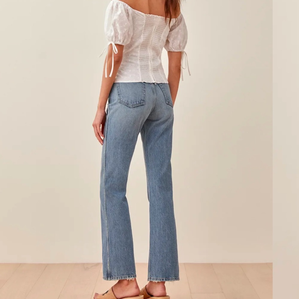 Reformation NWT Jeans Georgia retro high-rise flare Blue Jeans Women's size 29 - Picture 2 of 16